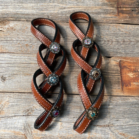 Crystal Medium Oil Rustic Tie Down Keepers