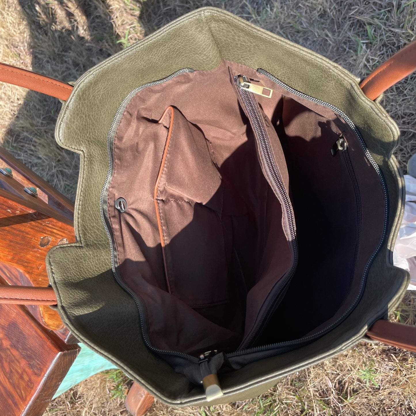 Green Western Purse/Handbag with Small Clutch #DN100