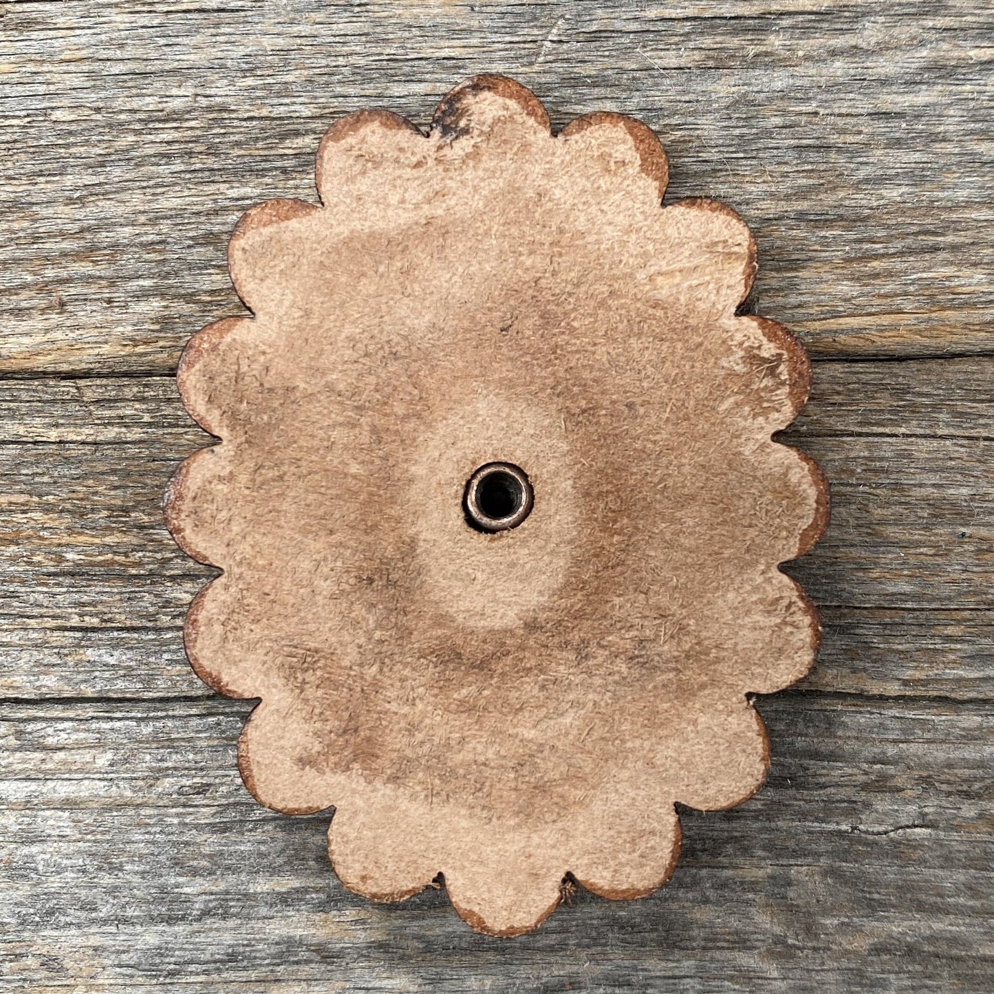 Lapis Cabochon Stone - Leather Rosette Options -