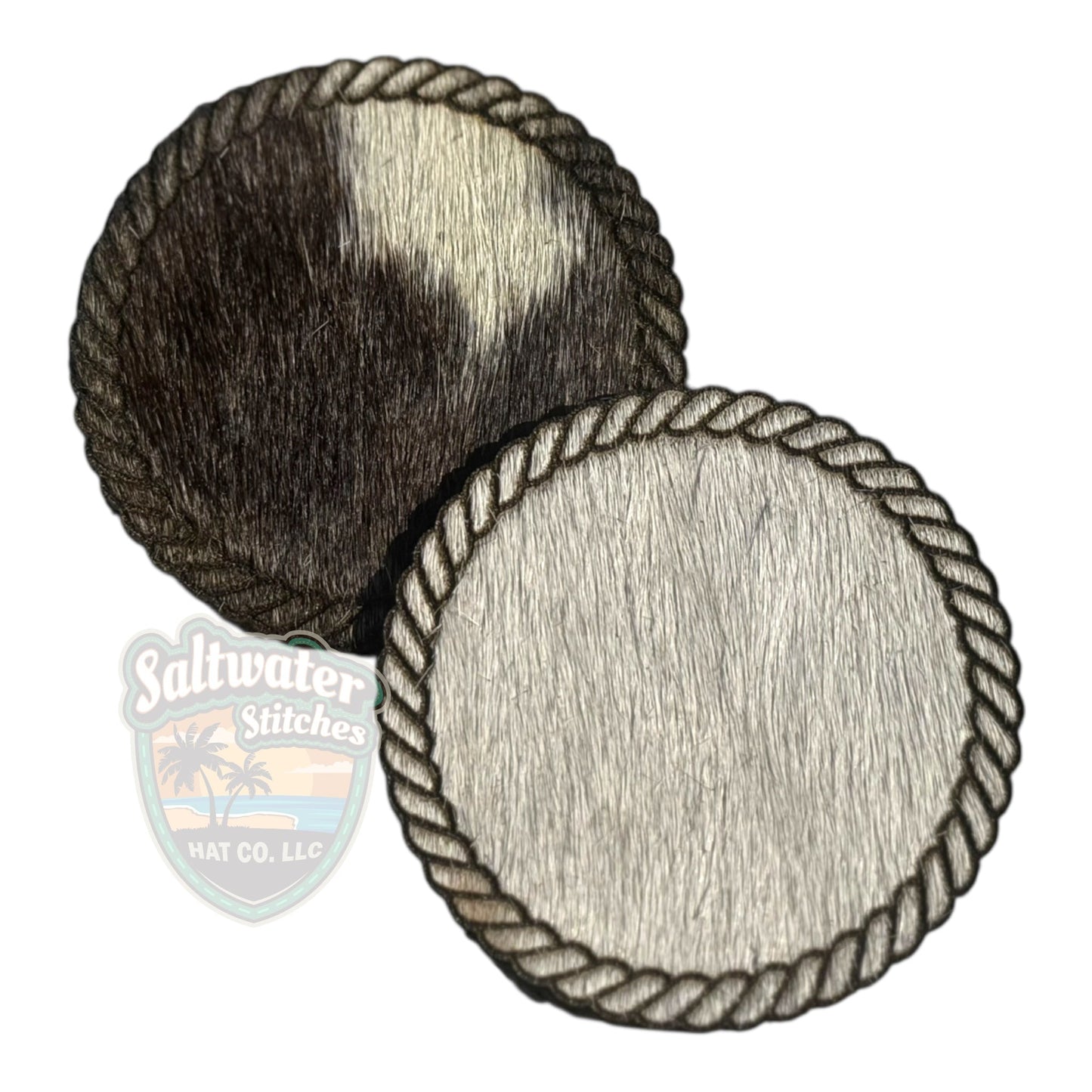 COLLECTIVE-Cowhide circle with rope border