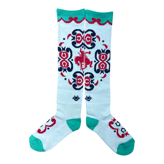 Ranch Glam Teal Performance Boot Socks
