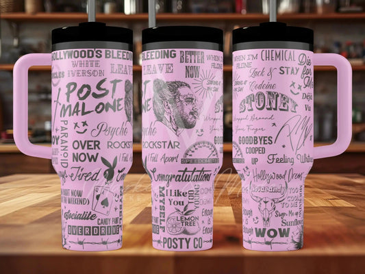 Post Malone Engraved Tumbler  | 30oz