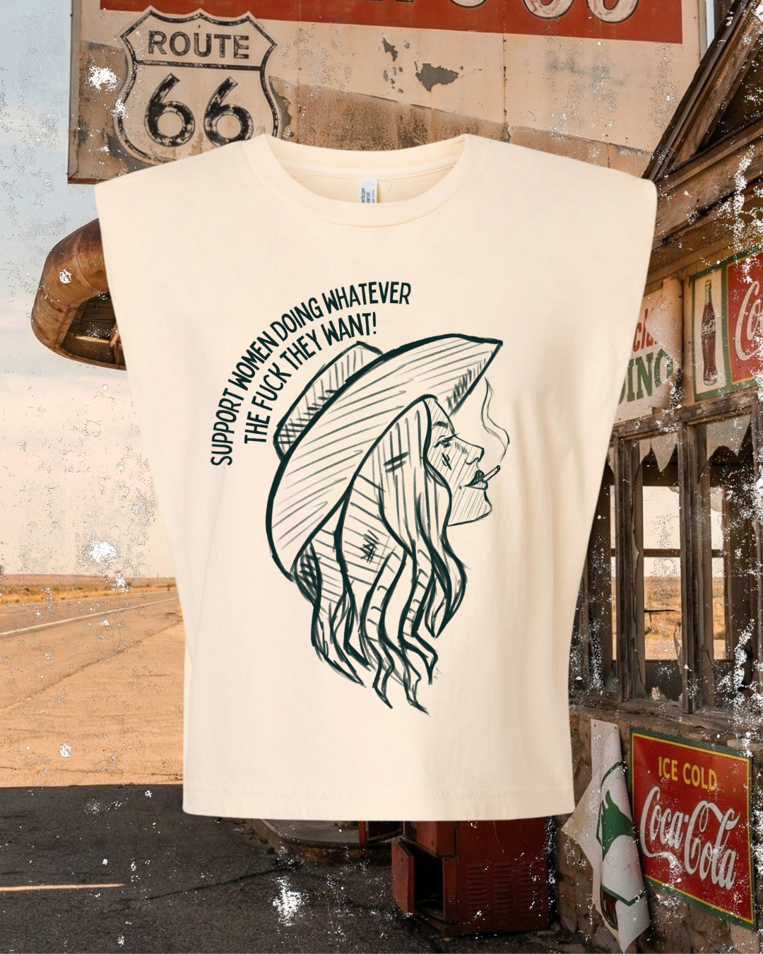 Support women doing whatever muscle tee
