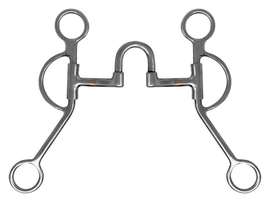 Showman ® Stainless Steel 5" Mouth Correction Bit with 8" Cheeks.