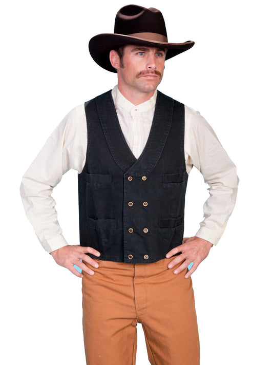 Double Breasted Canvas Vest - RW150X