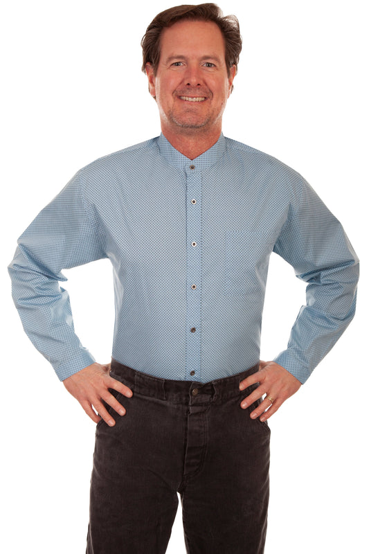 Button Front Band Collar Shirt - RW302X