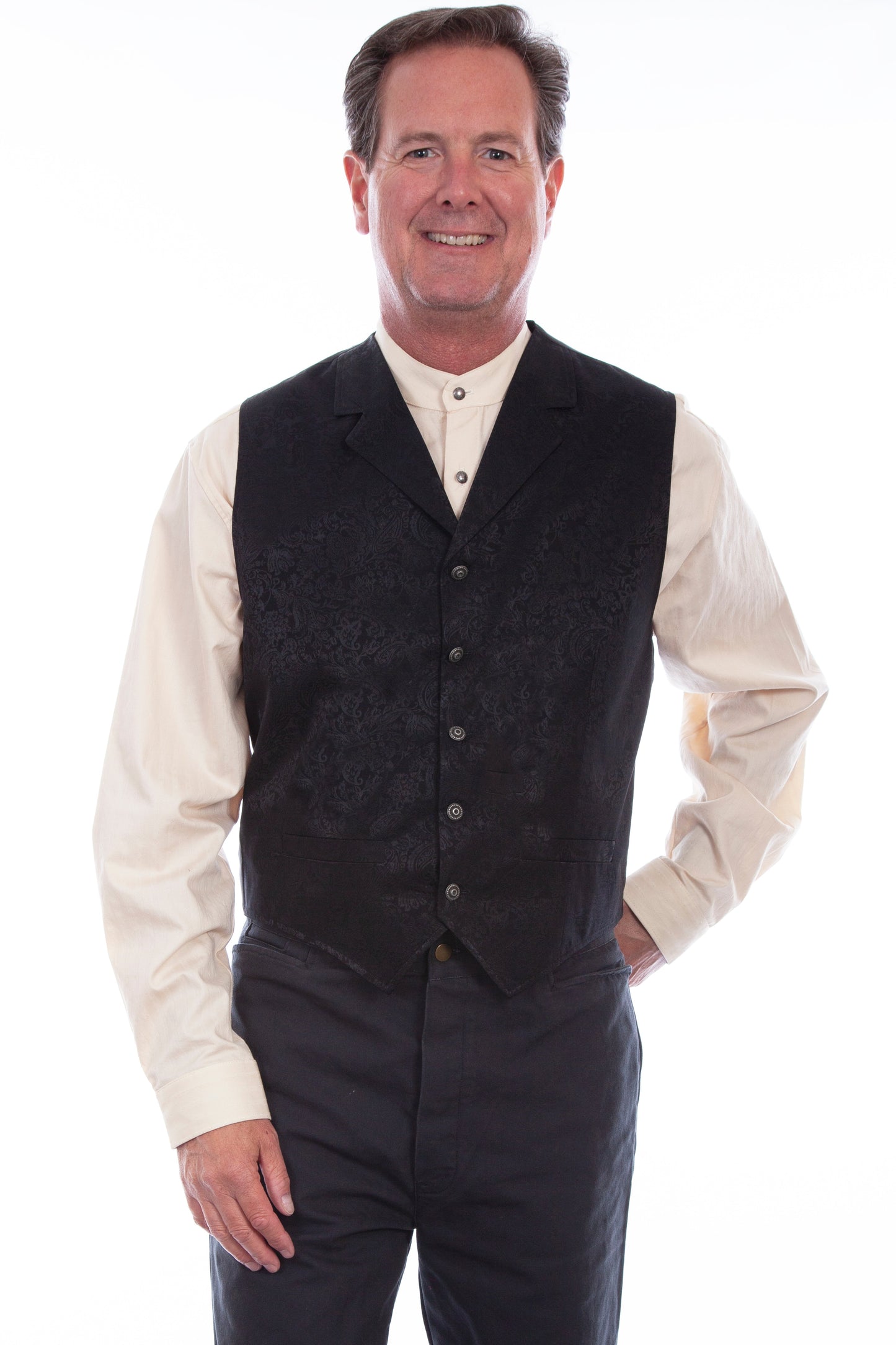 Silk Single Breasted Vest - RW344