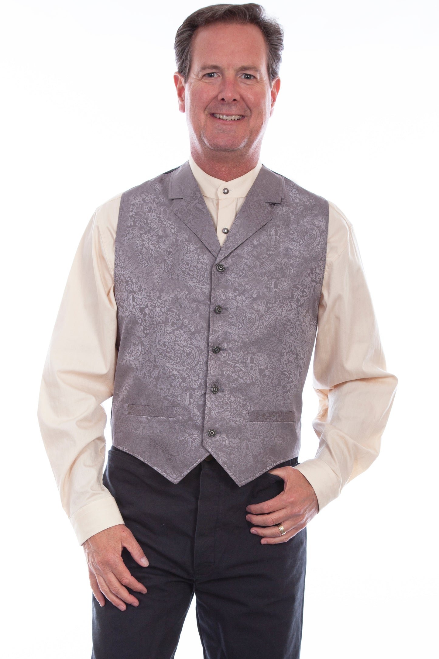 Silk Single Breasted Vest - RW344