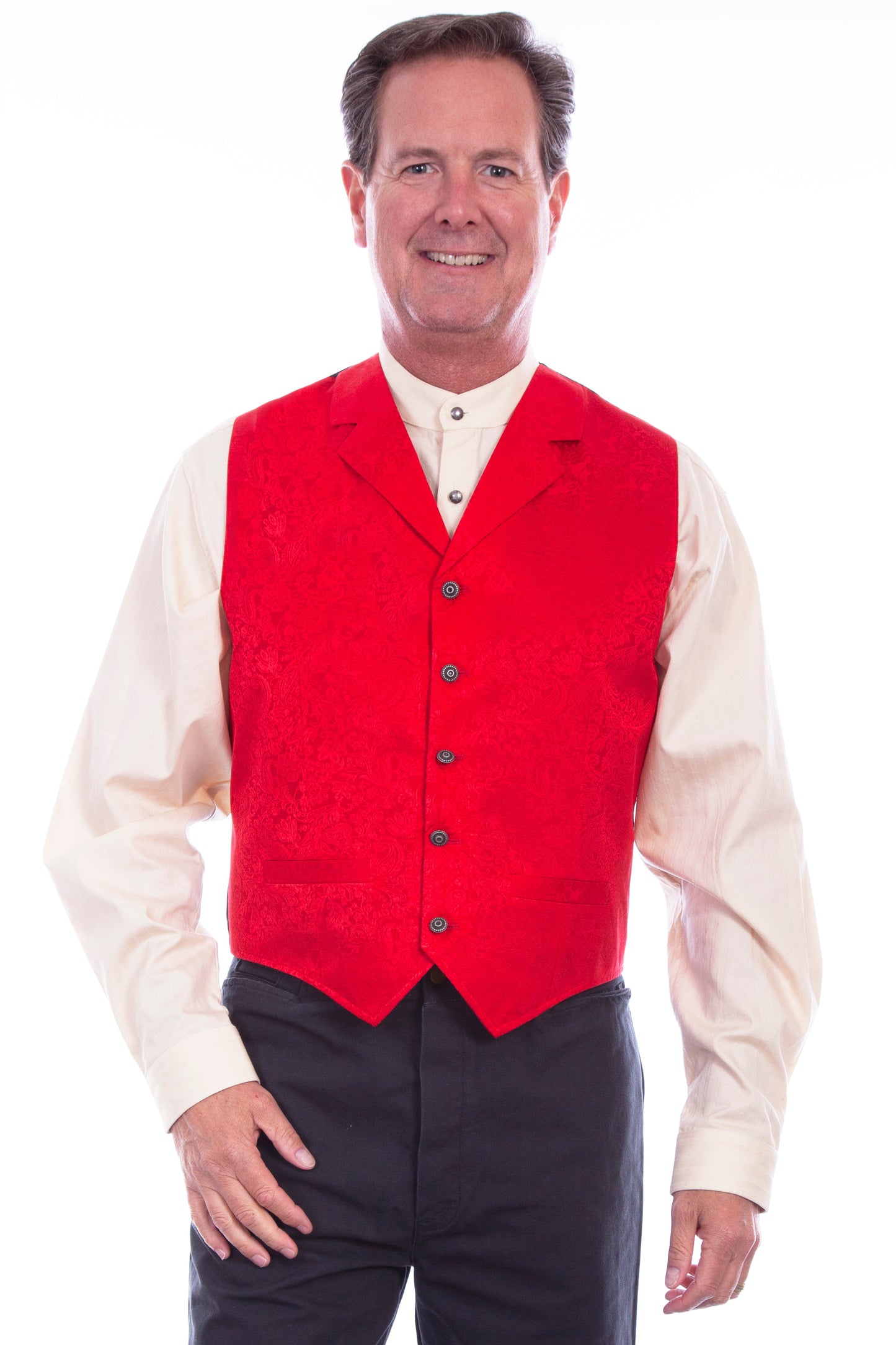 Silk Single Breasted Vest - RW344