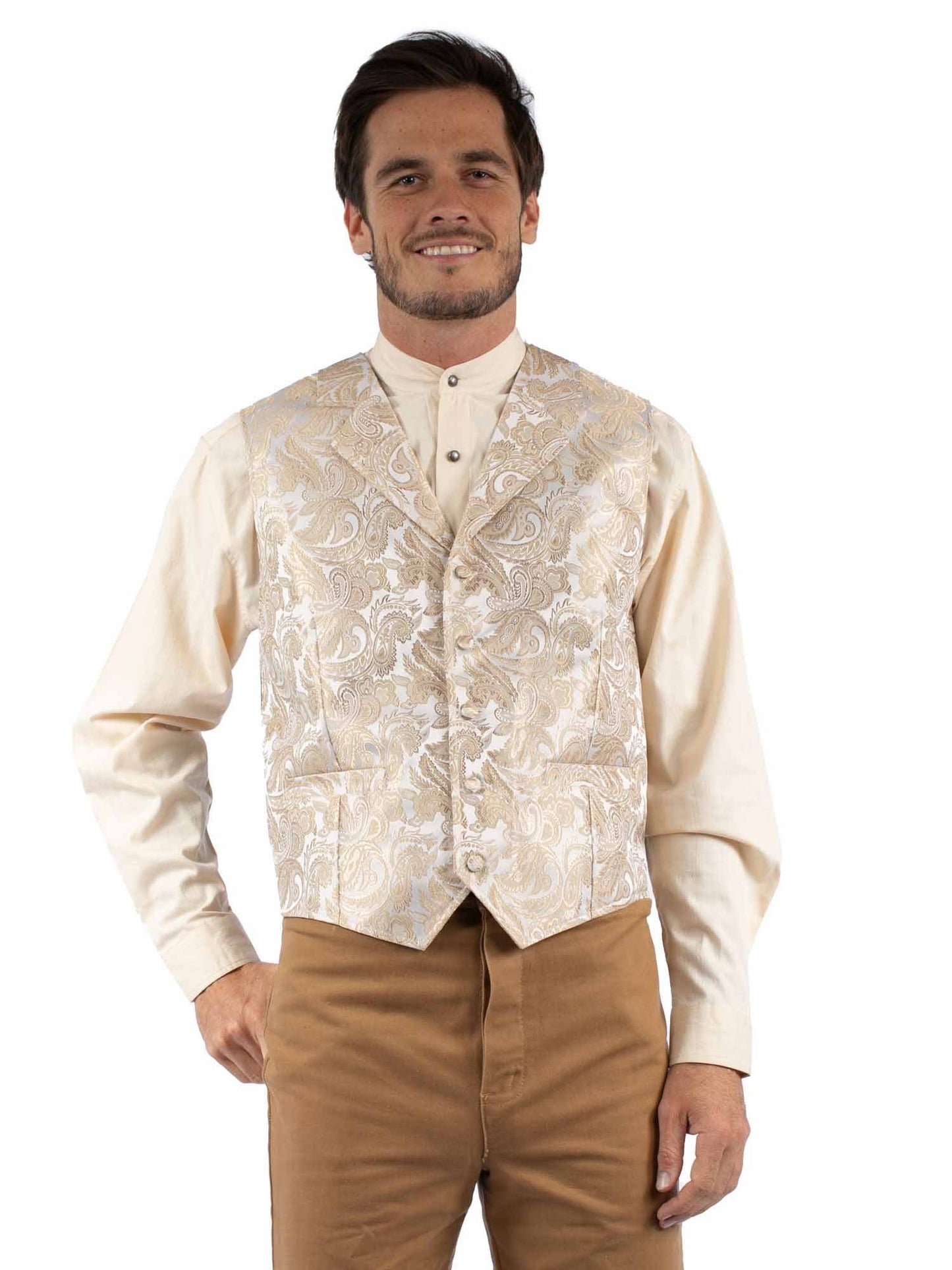 Gold Paisley Vest - RW363