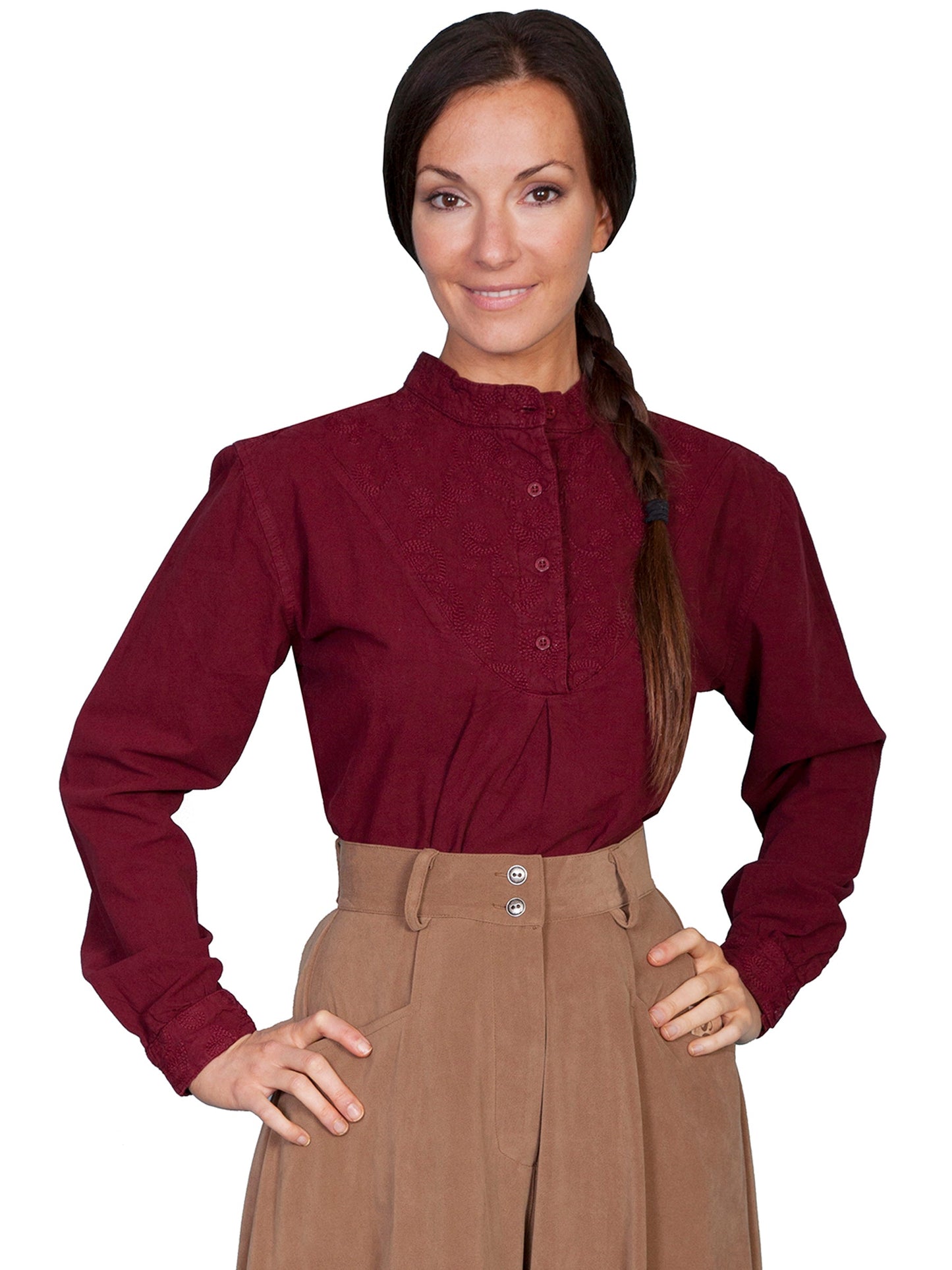 Emb.cotton Blouse - RW578