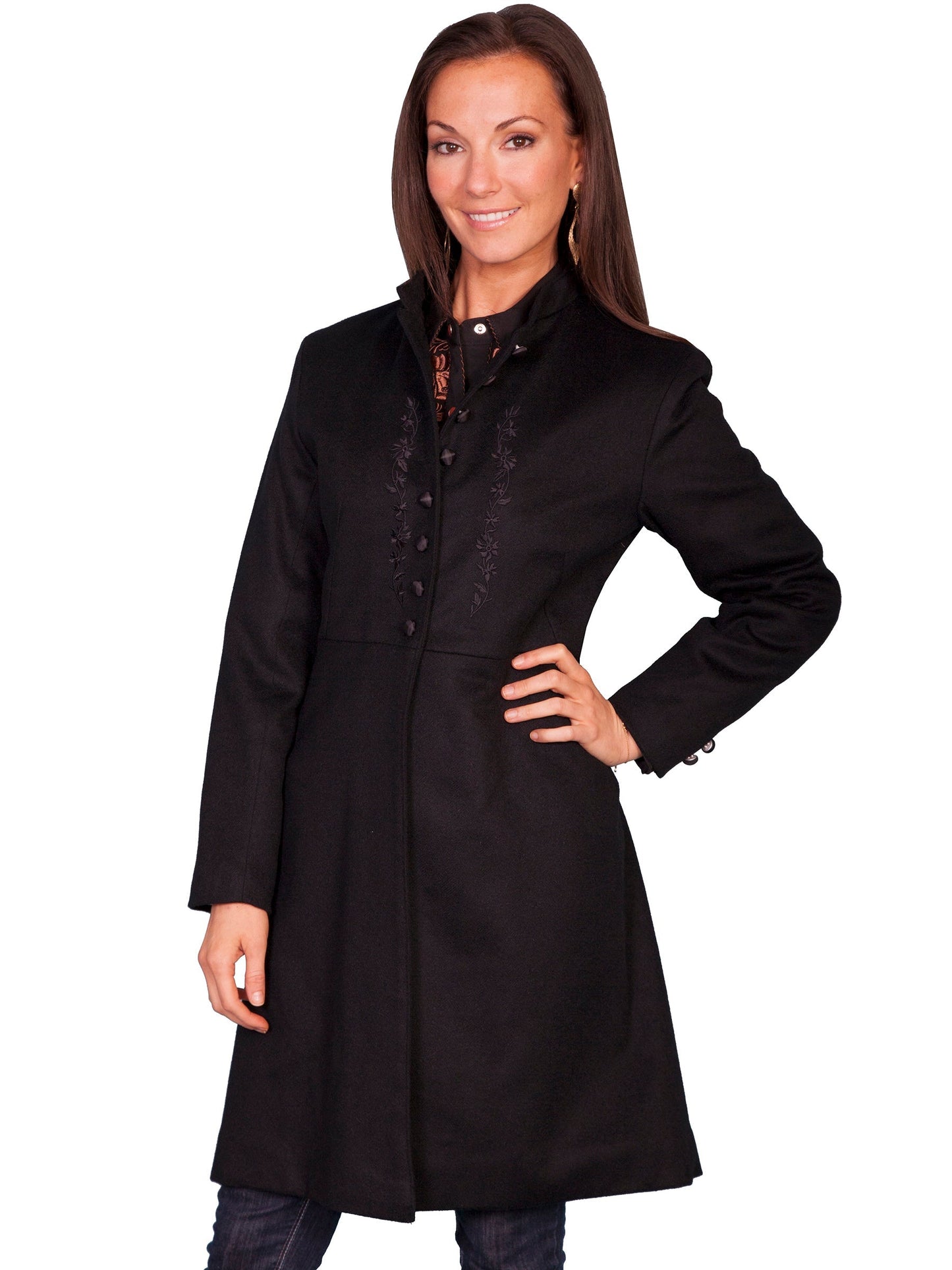 Ladies Embroidered Frock Coat - RW603