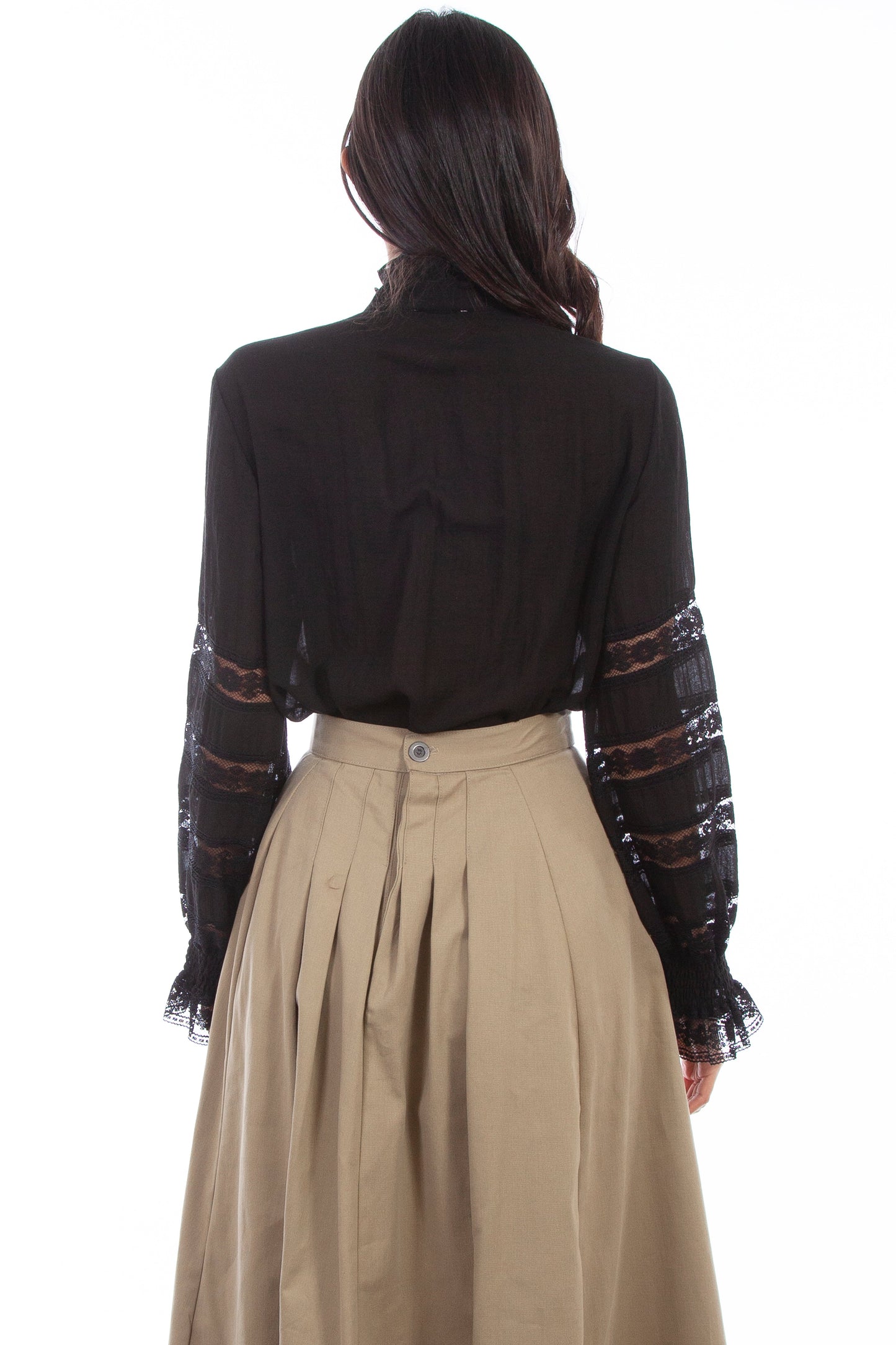 Crochet Trim Poet Blouse - RW613