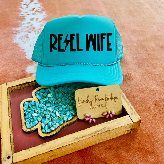 Rebel Wife Foam Trucker Hat – Bold Western Statement Cap