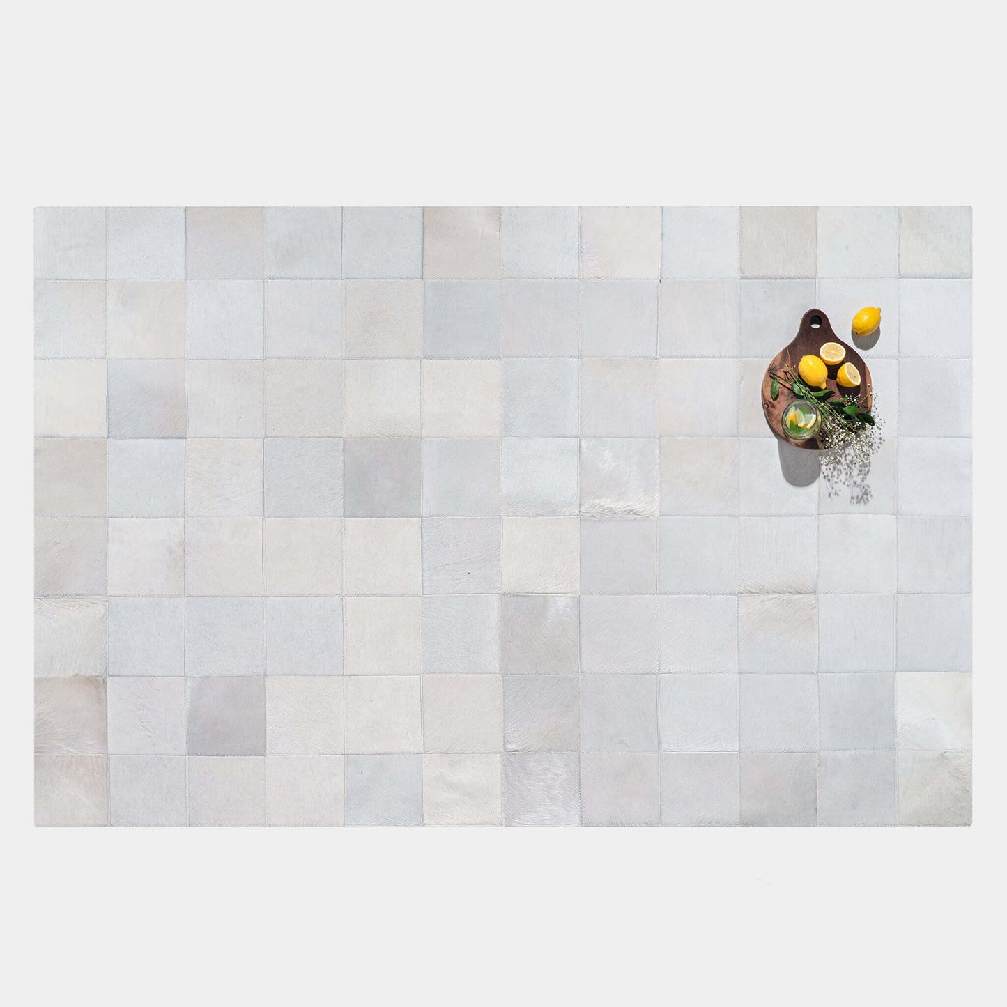 Rhodes White Cowhide Rug