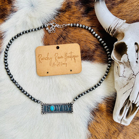 Western ROWDY Bar Necklace
