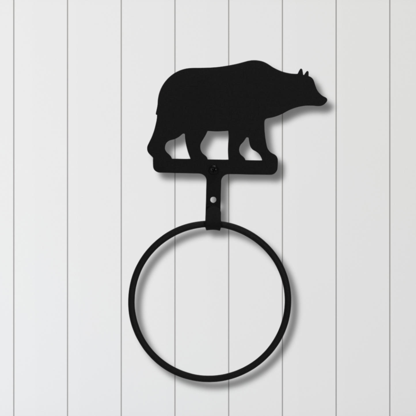 Rustic Bear Towel RIng