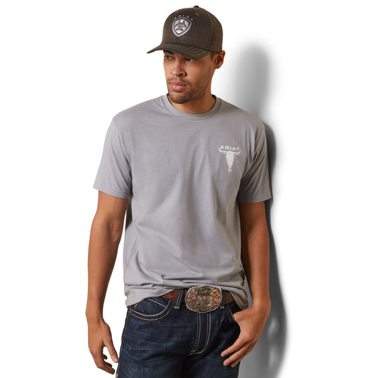 Ariat Mens Steer Skull Flag