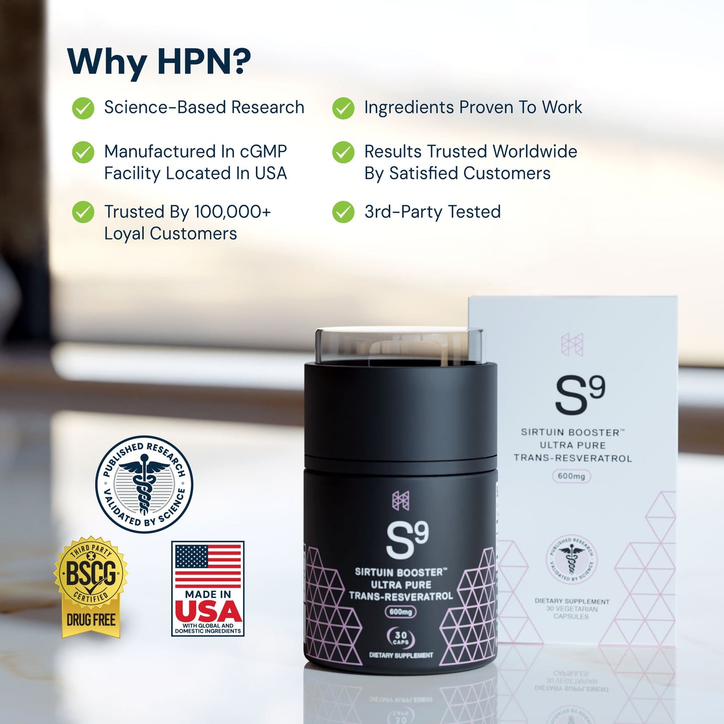 S9® Sirtuin Booster™ Resveratrol