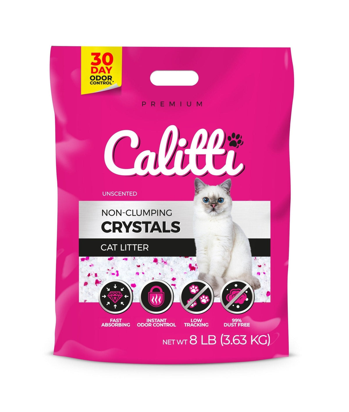 Calitti Non-Clumping Cat Litter Crystals with Silica Gel, 8 lb