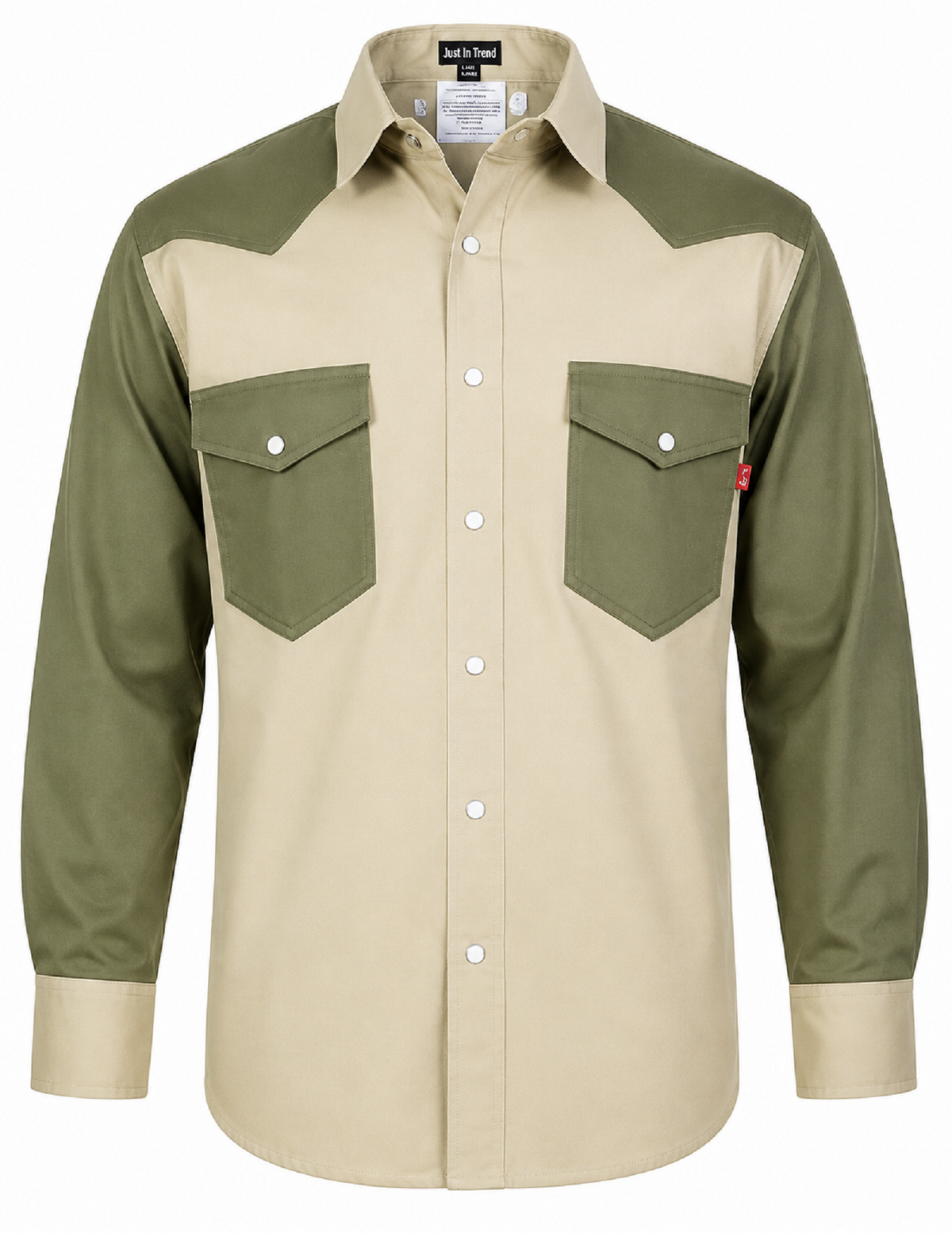 Flame Resistant FR Shirt - 88/12 - Western Style - Two Tone 7 oz