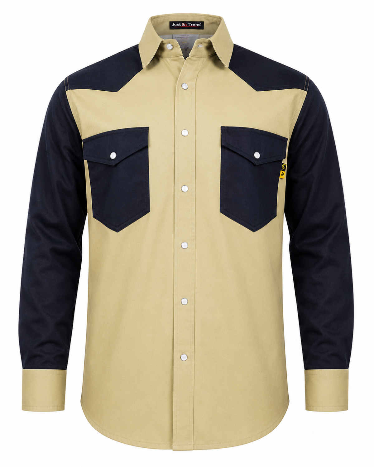Flame Resistant FR Shirt - 88/12 - Western Style - Two Tone 7 oz