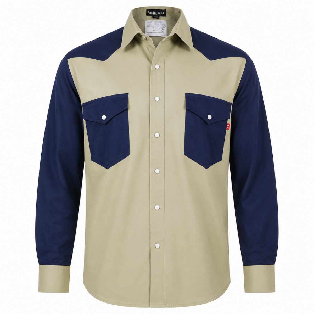 Flame Resistant FR Shirt - 88/12 - Western Style - Two Tone 7 oz