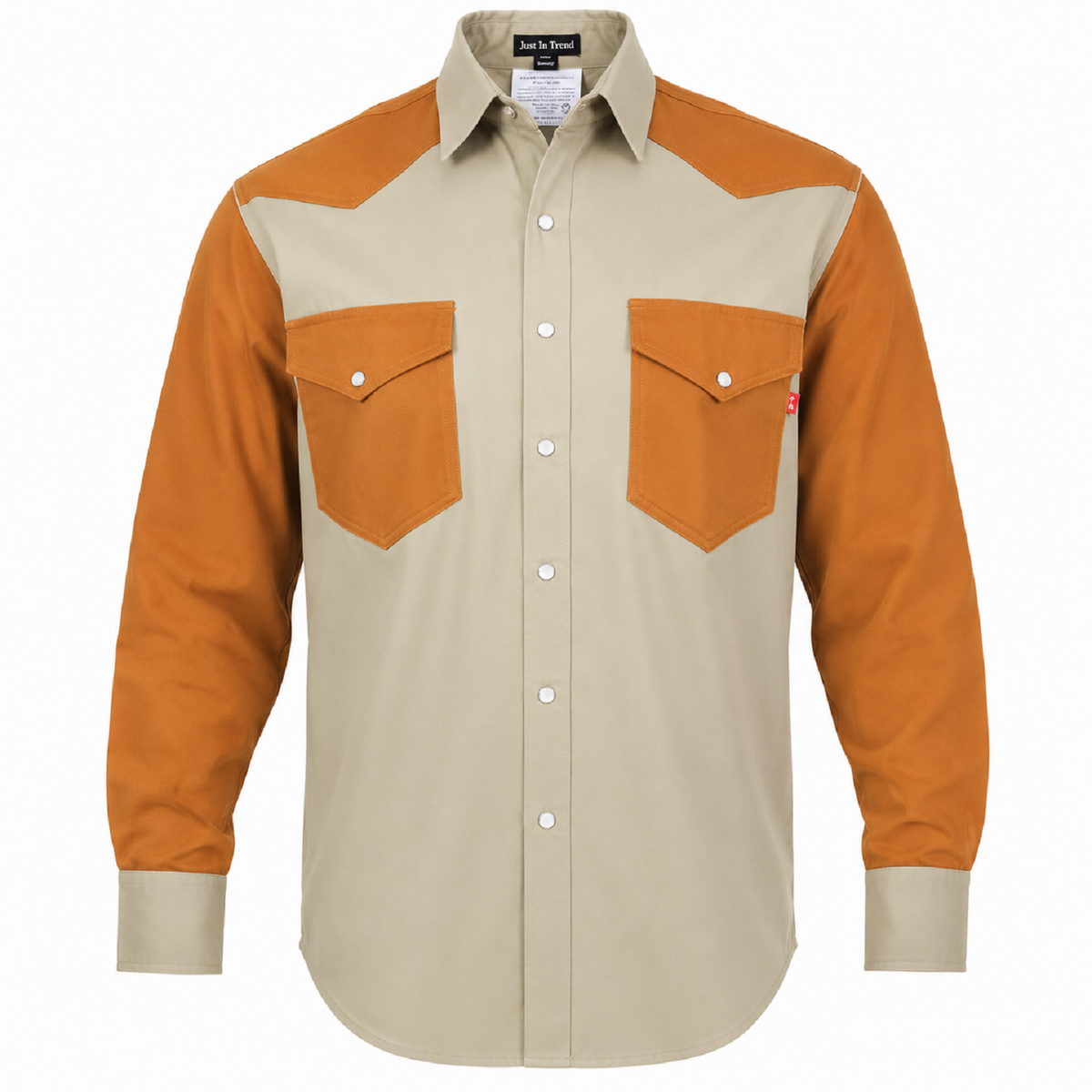 Flame Resistant FR Shirt - 88/12 - Western Style - Two Tone 7 oz