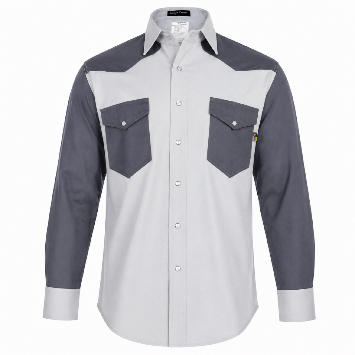 Flame Resistant FR Shirt - 88/12 - Western Style - Two Tone 7 oz
