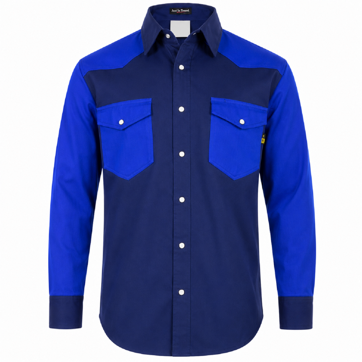 Flame Resistant FR Shirt - 88/12 - Western Style - Two Tone 7 oz