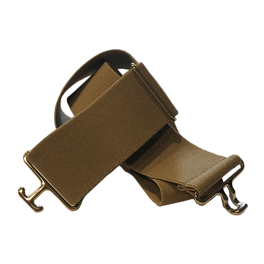 Bourbon + Silver Elastic Belt
