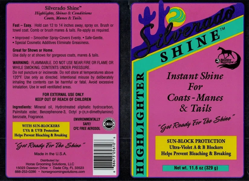 Horse Shine Highlighter Conditioner for Coat, Mane & Tail by Silverado #SSH