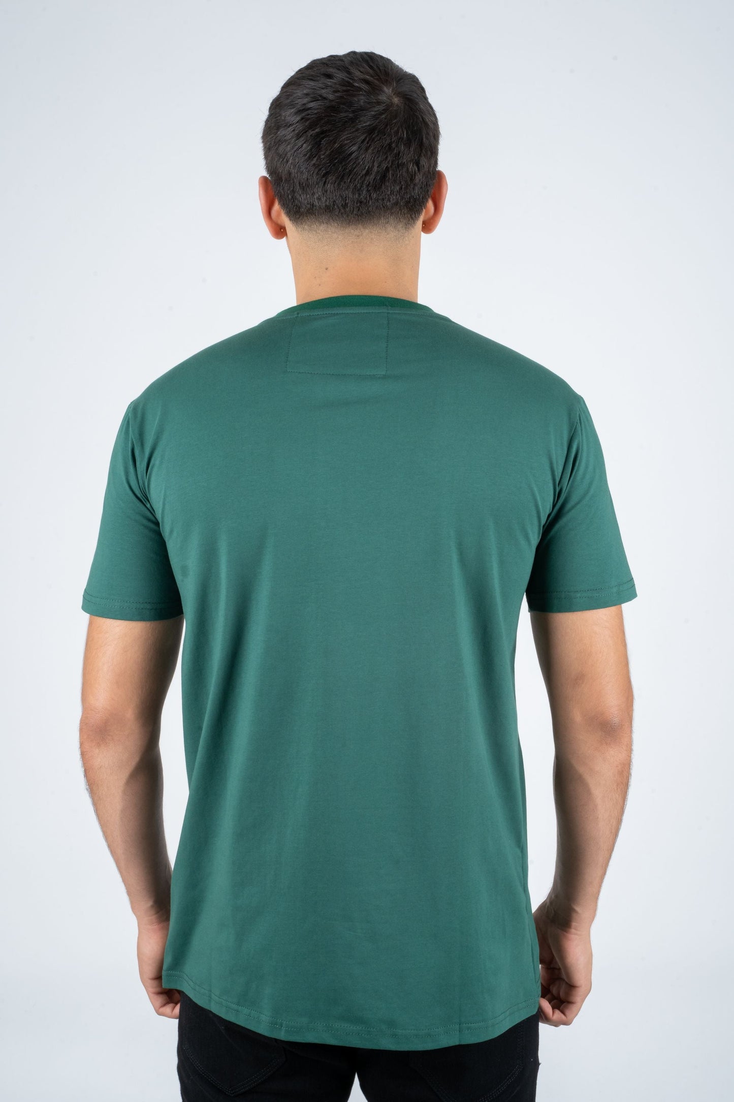 Men's Cotton Green Rhinestone T-shirt