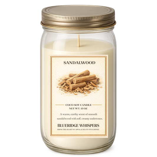 Sandalwood | Hand-Poured Warm Woods Candle