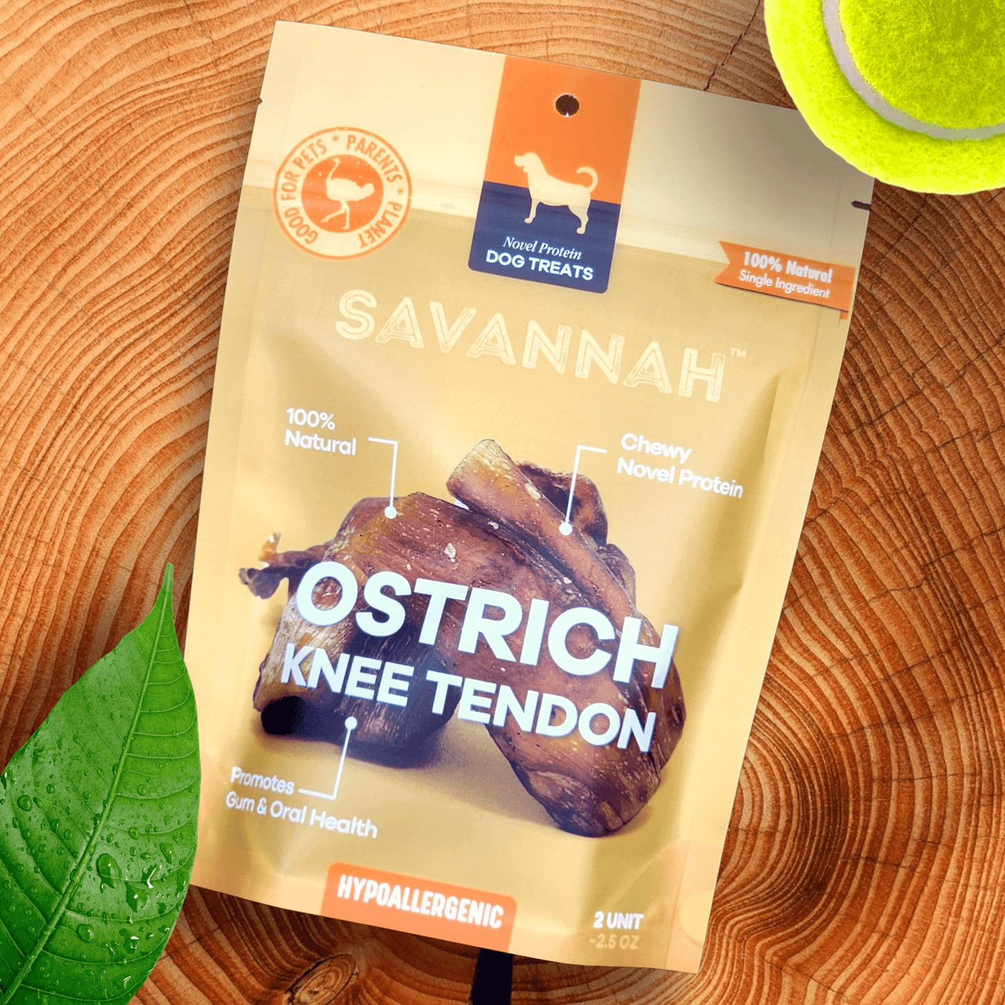 Moderate Chewer Small Box — 6 Ostrich Treats for Everyday Chewers
