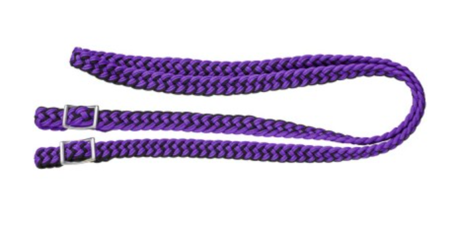 Poly Contest Rein 3/4X8" - PURPLE