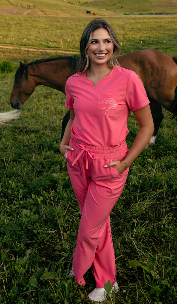 Hot Pink Boot-Stitch Pants