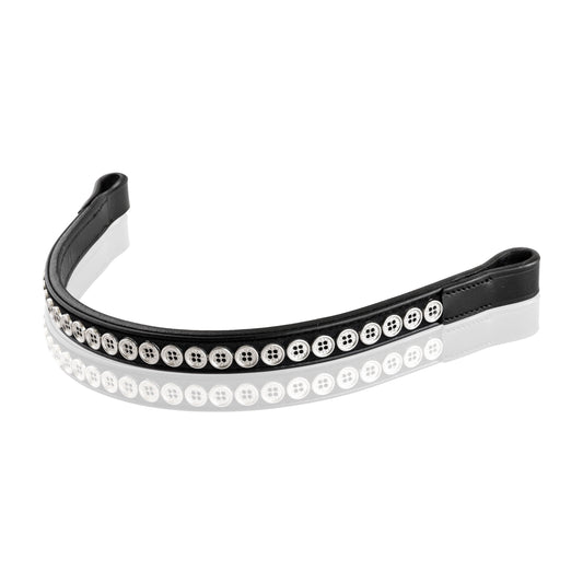 Silver Buttons Browband