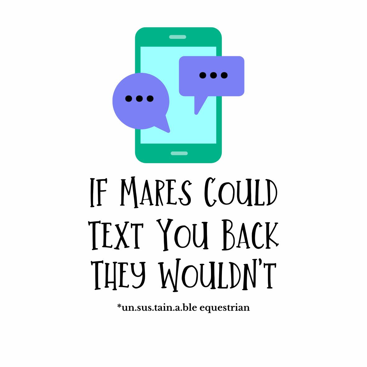 Die Cut Vinyl Stickers - 3x3 - Mare's Text