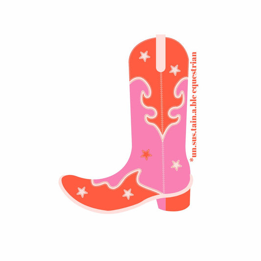 Die Cut Vinyl Stickers - 3x3 - Cowboy Boot