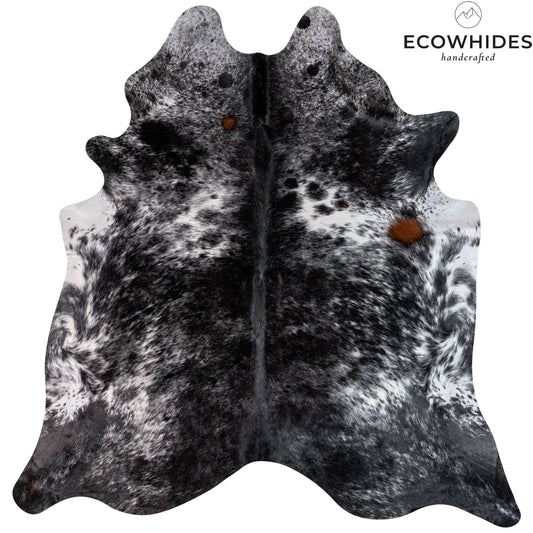 Black Salt and Pepper Cowhide Rug