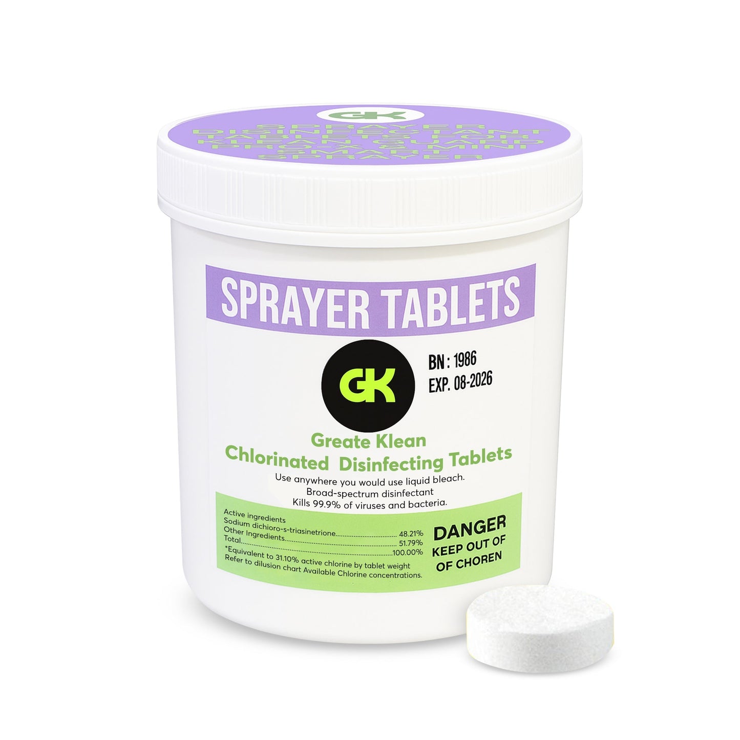 Klean Guard Pro-X Sprayer (Pro-X & 120CT Sprayer Tablets included)