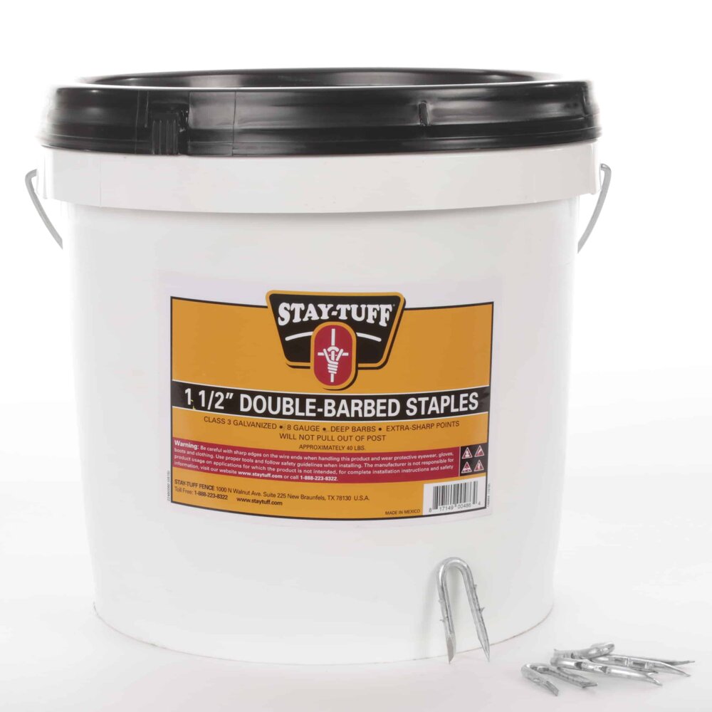 STAY-TUFF - 1 1/2" DOUBLE-BARBED STAPLES