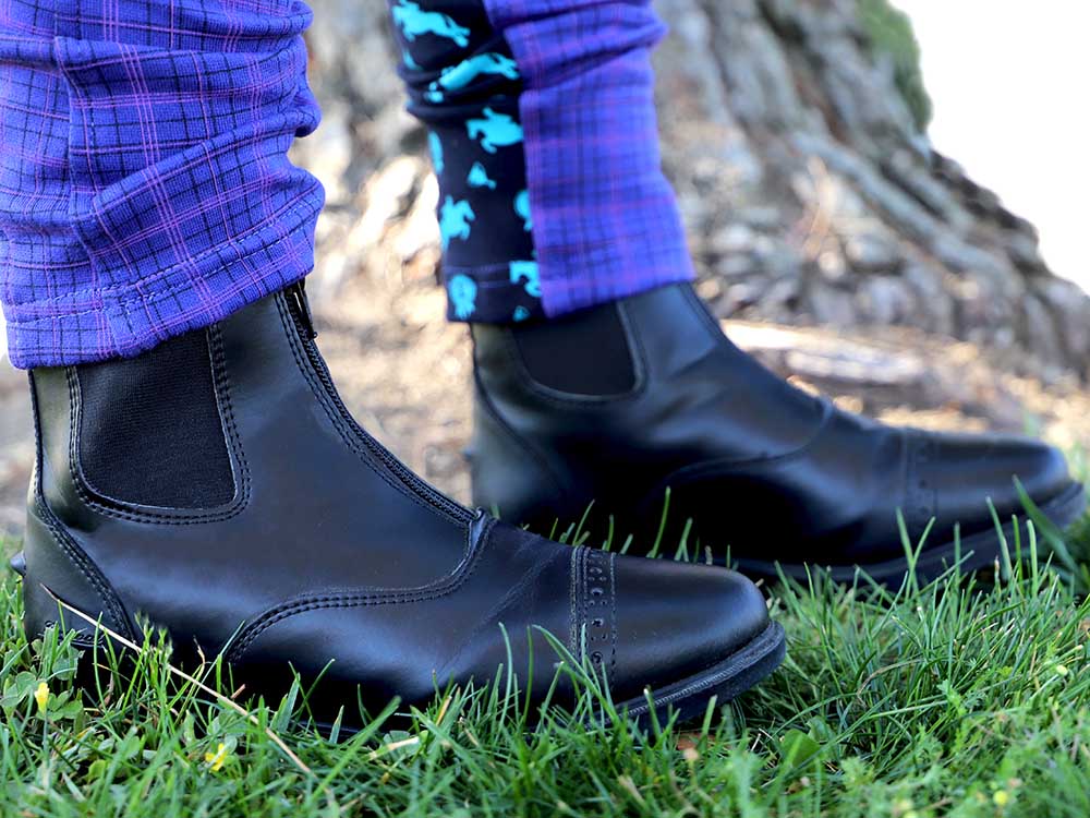 Children's Zip Up Synthetic Paddock Boots