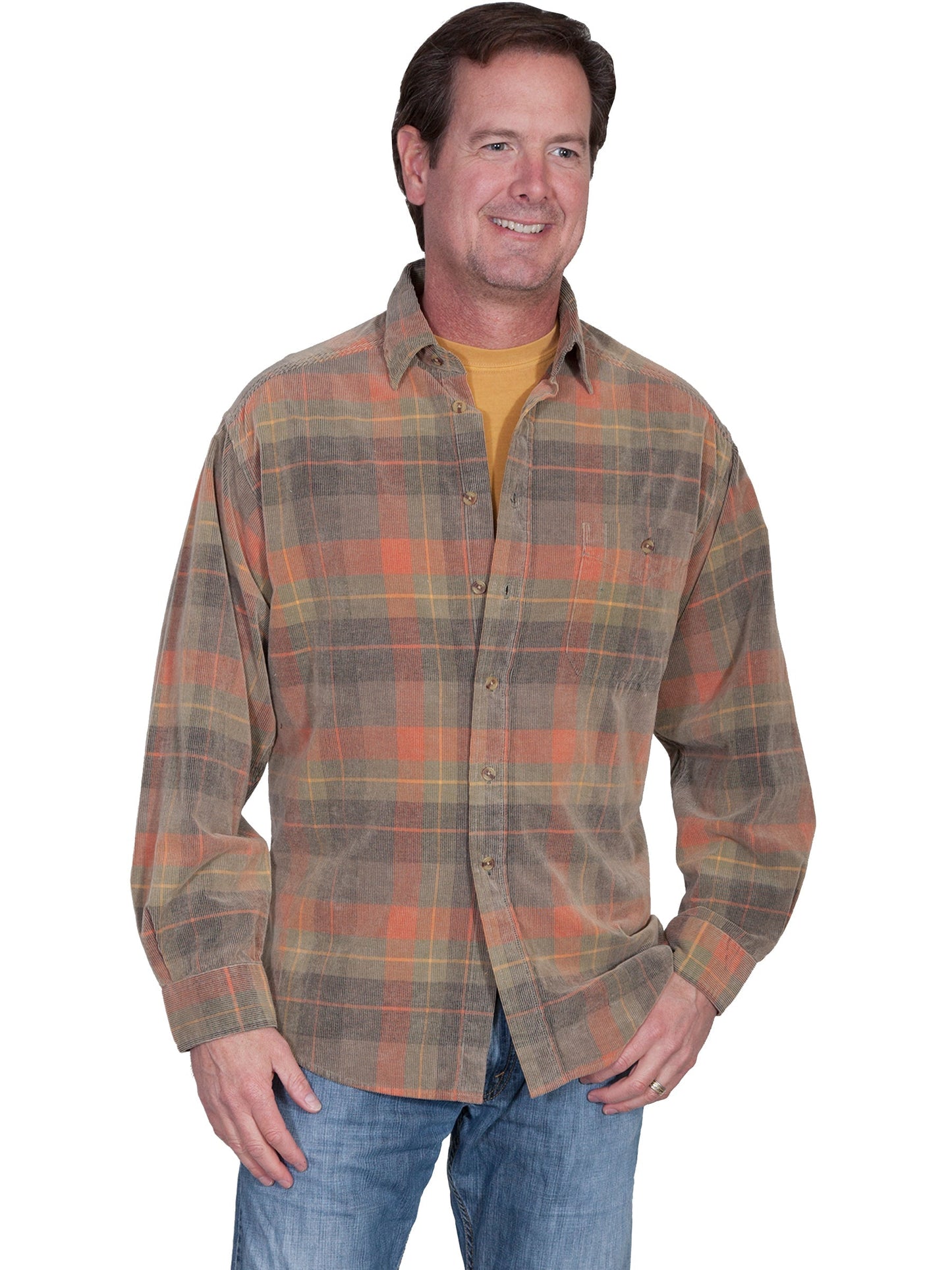 Corduroy Plaid Shirt - TR-052