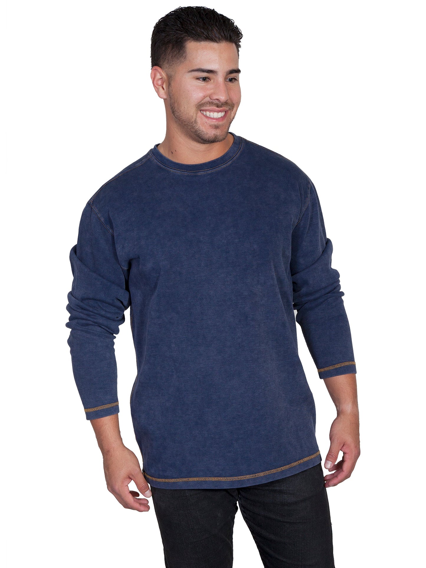 L/s Rib Knit Shirt - TR-058