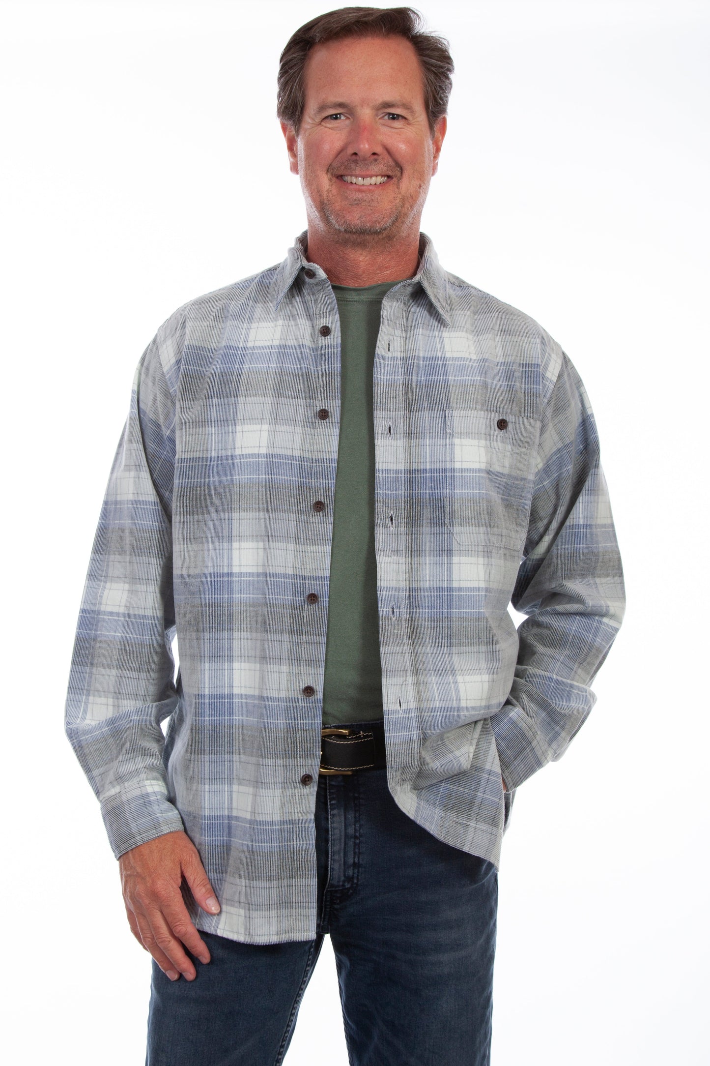 Corduroy Plaid Shirt - TR-107