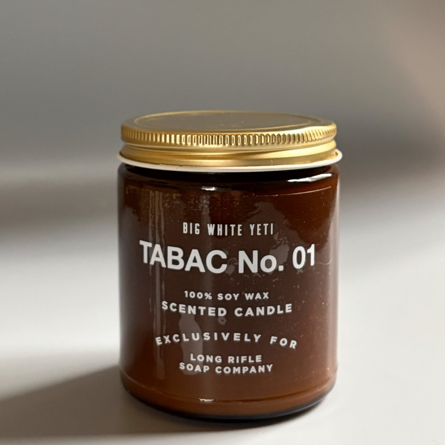 Tabac No 1 Candle by Big White Yeti | 9 oz Amber Jar
