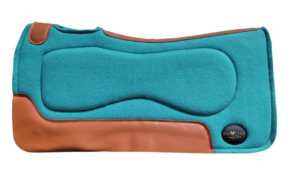 1" thick - 28"Lx30"W - Wool Blend with Gel - Teal