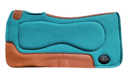 1" thick - 28"Lx30"W - Wool Blend with Gel - Teal